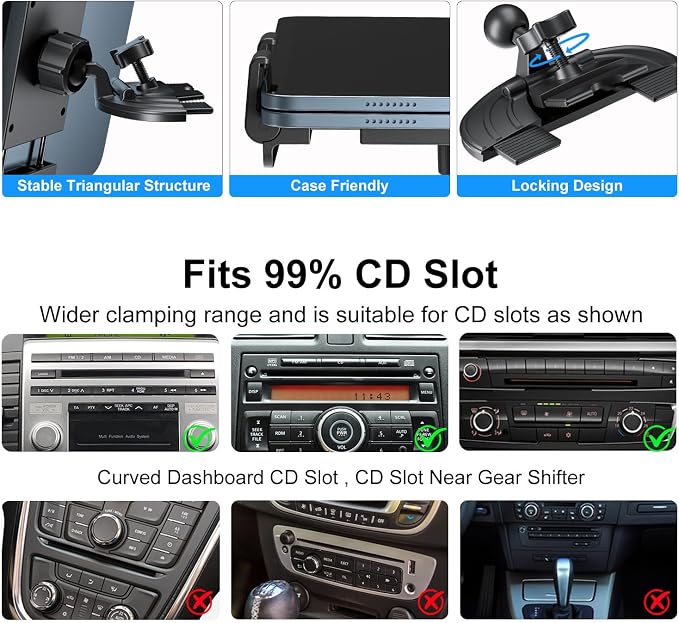 PLDHPRO CD Slot Tablet Car Mount - Image 6