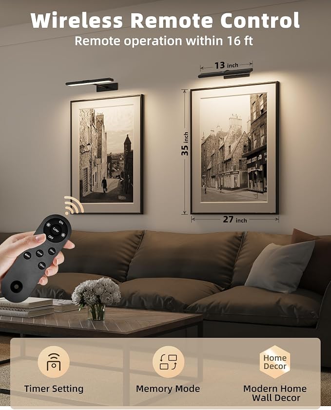 EZVALO Picture Light for Wall, Dimmable Magnetic LED Art Painting Light - Image 5