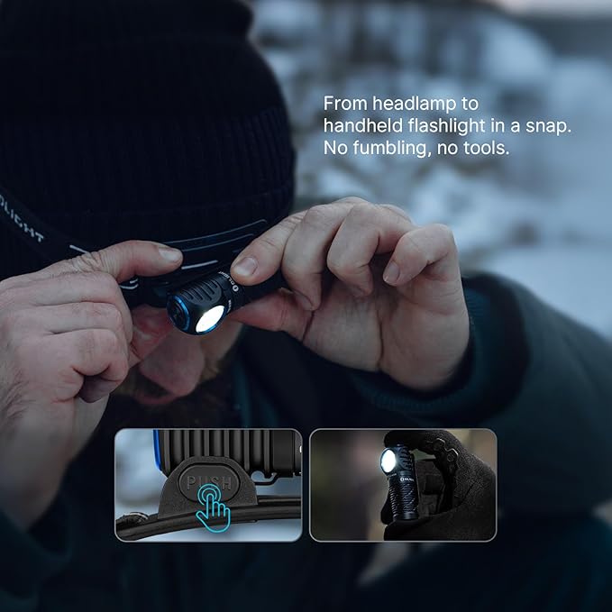 OLIGHT Perun 3 Mini Headlamp 1250 Lumens LED Head Flashlight, Rechargeable - Image 4