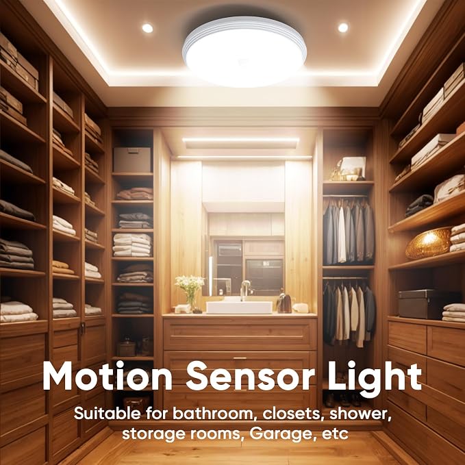 Rechargeable Closet Lights Motion Sensored, Wireless Battery Operated Ceiling - Image 6