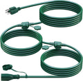 25Ft Outdoor Extension Cord Multiple Plugs- Evenly Spaced 3 Outlets Plugs by EasyToOperateLow-CostSolution