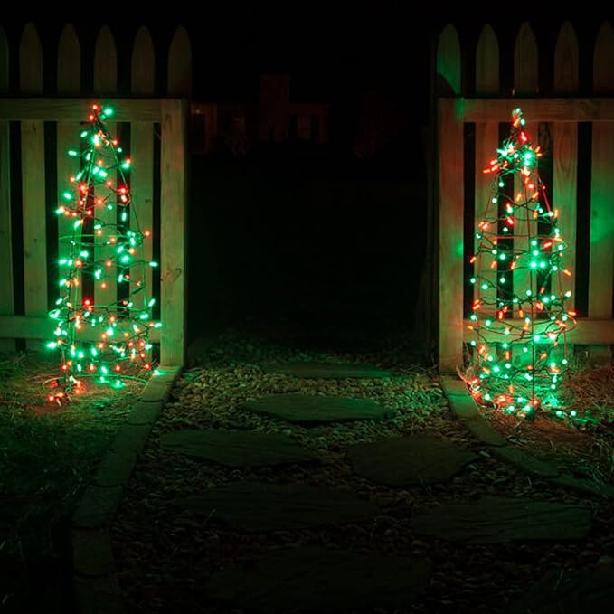 Dazzle Bright Red and Green Christmas String Lights, 300 LED 100 FT Connectable - Image 7