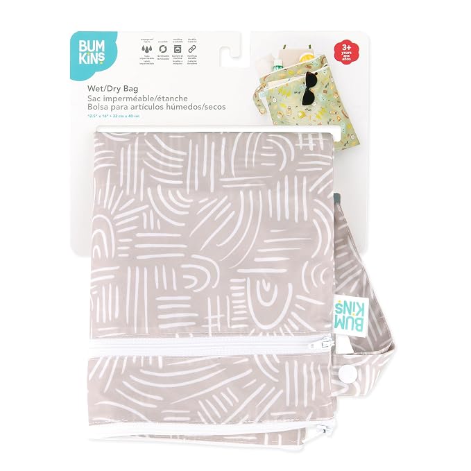 Bumkins Waterproof Wet Dry Bag for Baby, Swim Suit, Cloth Diapers, Pump Parts - Image 6