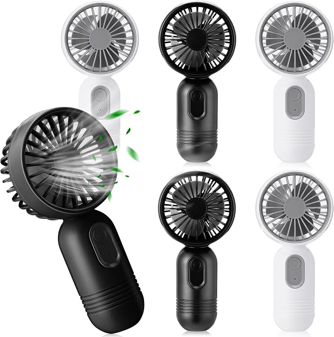 Rossesay 6 Pcs Mini Portable Fan Bulk Cute Handheld Lightweight Small Little by Rossesay
