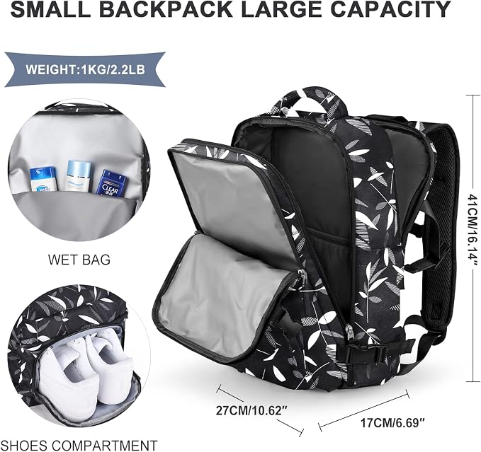 WONHOX Large Travel Backpack Carry on Flight Approved Laptop Work Business - Image 2