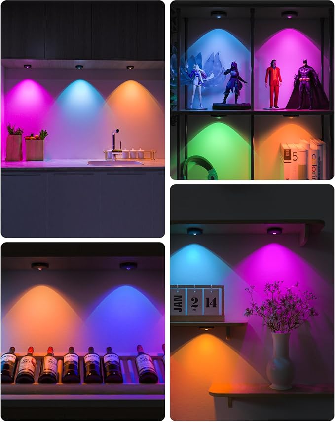 WILLED Rechargeable RGB Puck Lights - Image 3