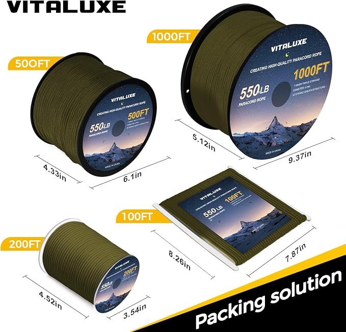 Paracord 550, 7 Triple Strands Utility Rope, Parachute Cord - Image 7