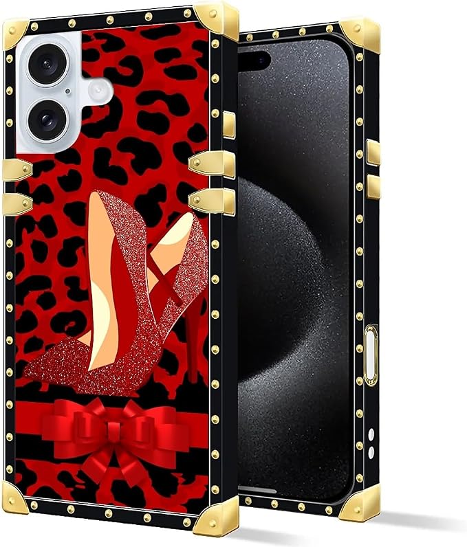 Compatible with iPhone 16 Case, Elegant High Heels Luxury Golden Decoration - Image 2