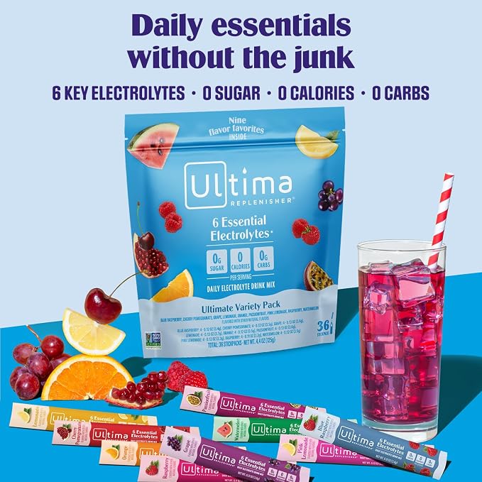 Ultima Replenisher Daily Electrolyte Powder – Ultimate Variety Pack, 36 - Image 2