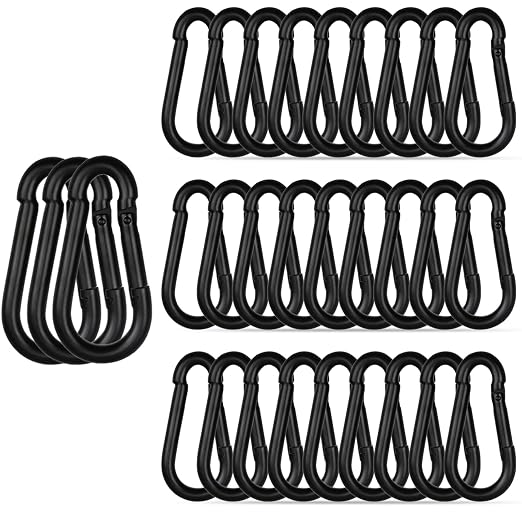 30PCS M8 Heavy Duty Carabiner Clip, 3Inch Snap Hook Quick Link Carabiner Clips by XHAMXE
