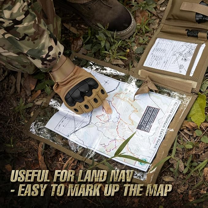 KOSIBATE Map Case, Military Map Protector, Water-Resistant Map Pouch Holder - Image 2