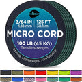 TECEUM Micro Paracord – 1.18 mm X 125 ft – Micro Utility Cord – Thin Braided by TECEUM