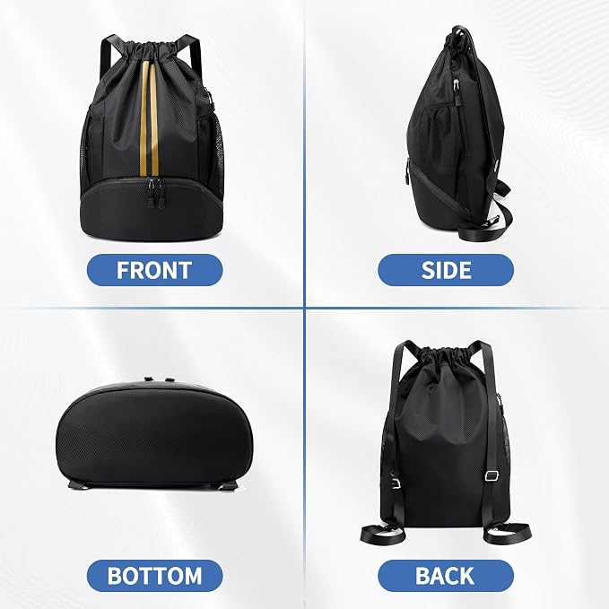 JELUTAR Drawstring Backpack Gym Bag - Image 5