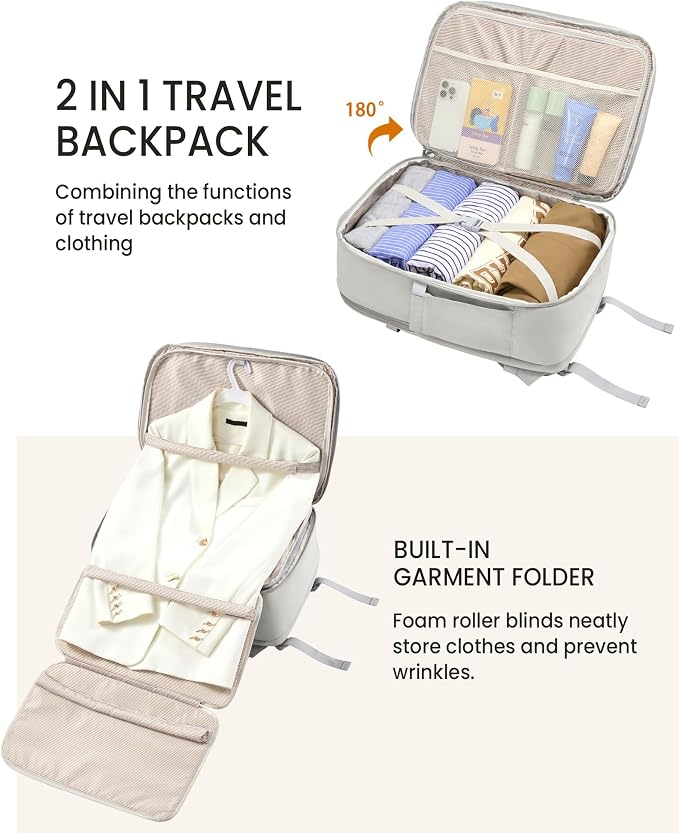 LOVEVOOK Travel Backpack for Women, 50L Carry On Backpack Flight Approved - Image 3
