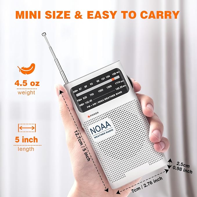 Goodes NOAA Weather Radio, AM FM NOAA Emergency Radio Portable - Image 4
