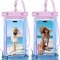 Up to 8.3" 2 Pack Iridescence Universal Waterproof Phone Pouch, Large Phone by Famoby