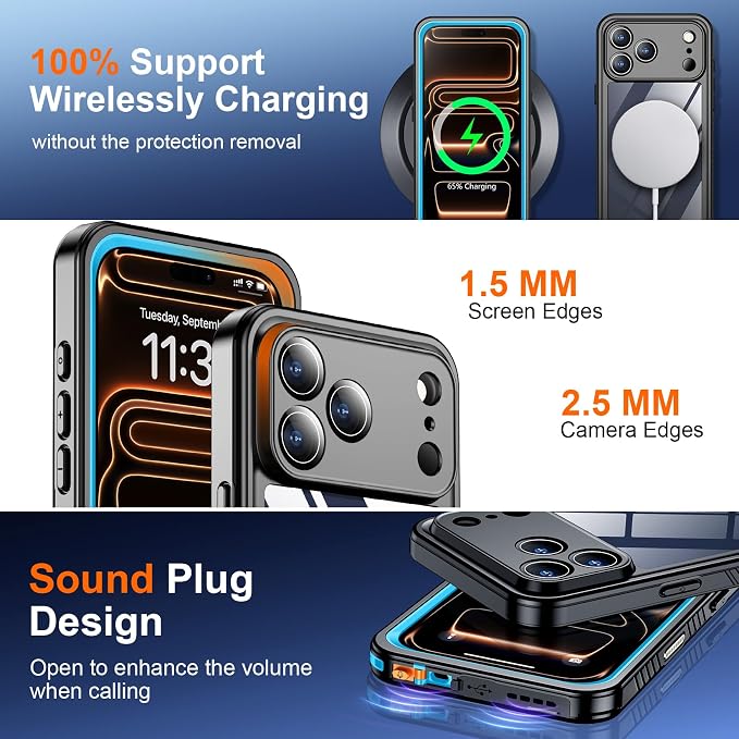 SPIDERCASE for iPhone 17 Pro Max Case Waterproof, Built-in Lens & Screen - Image 5