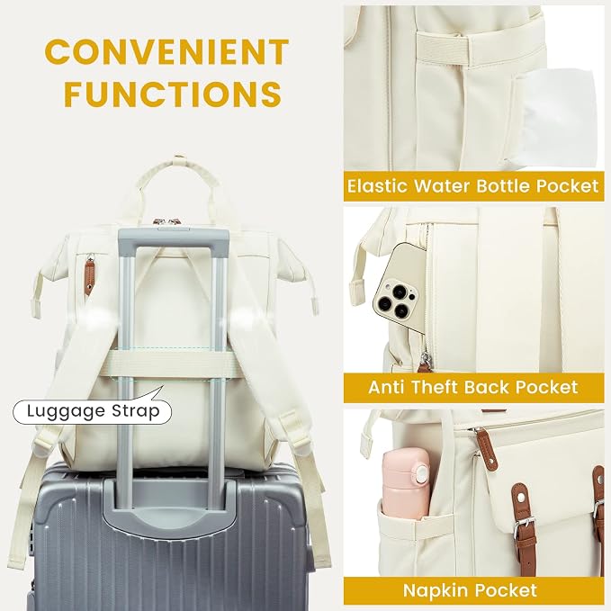LOVEVOOK Laptop Backpack for Women Work Travel Commuter Backpack Business - Image 6