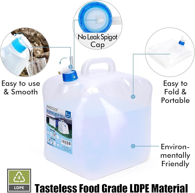 INNO STAGE 2 PACK Collapsible Water Container 5.3 Gallon - Image 3