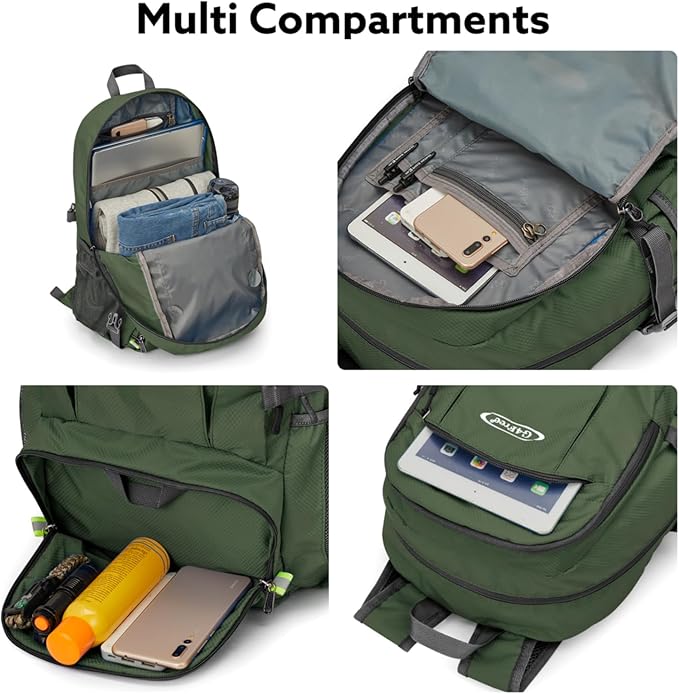 G4Free 40L Lightweight Packable Hiking Backpack, Waterproof Travel Daypack - Image 3