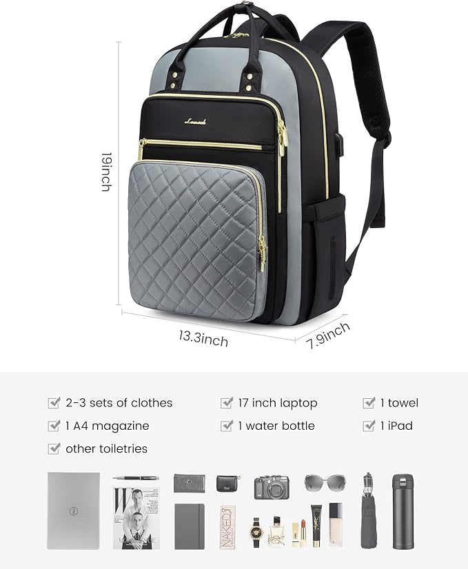 LOVEVOOK Laptop Backpack, High-Strength Tear-Resistant and Waterproof Oxford - Image 2