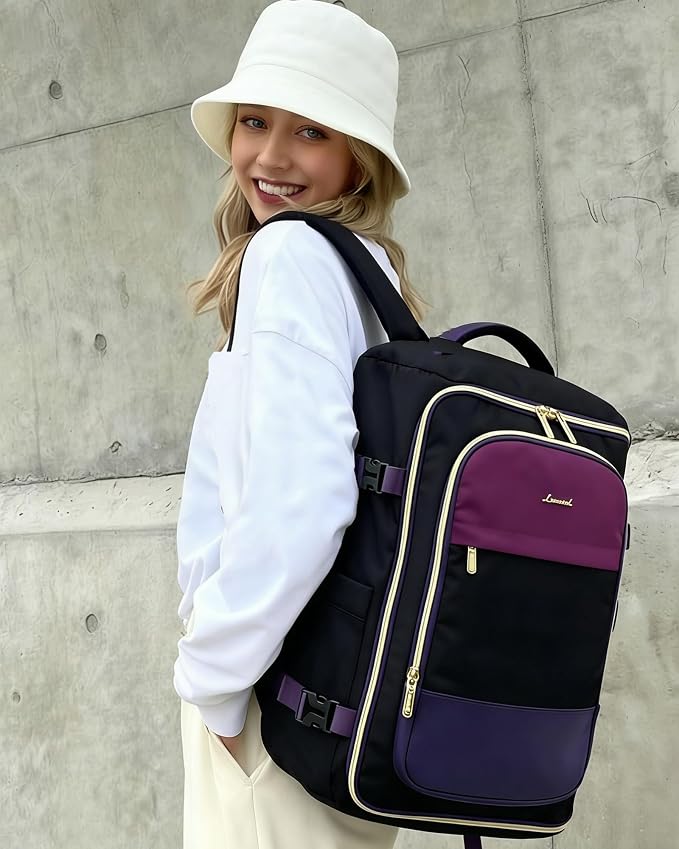 LOVEVOOK 40L Travel Backpack Carry on Flight Approved, Personal Item Bag - Image 2