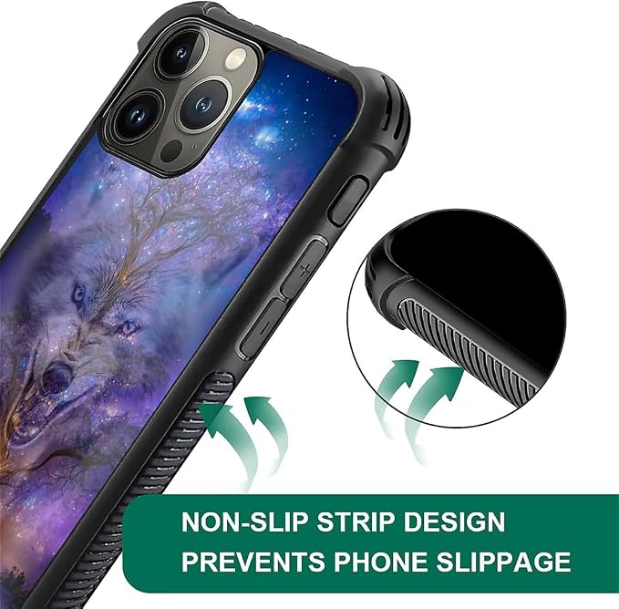for iPhone 16 Pro Max Case, Wolves in The Woods Pattern Graphic Design Girl Boy - Image 3