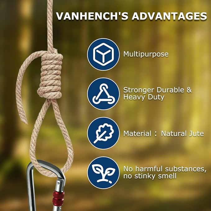 Vanhench ​​​​​​​​Jute Rope 4mmX120FT, ​​Rope - Image 4