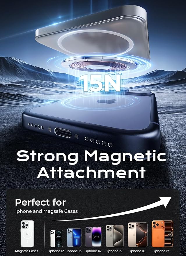 Aobbow Magnetic Portable Charger, 5000mAh Ultra Slim Power Bank, 15W Fast - Image 3