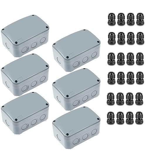 IP66 Outdoor Junction Box, Nineleaf 6PK Weatherproof Electrical Boxes by NineLeaf
