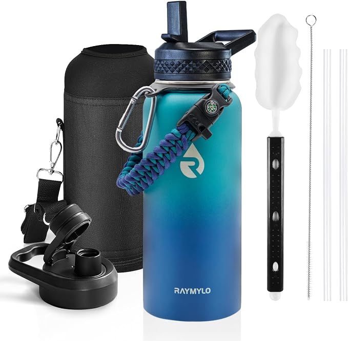 RAYMYLO Insulated Water Bottle 32 oz, Triple Wall Vacuum Stainless Steel by RAYMYLO