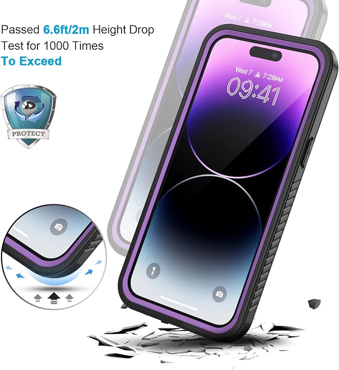 Lanhiem for iPhone 14 Pro Case, IP68 Waterproof Dustproof Shockproof - Image 5