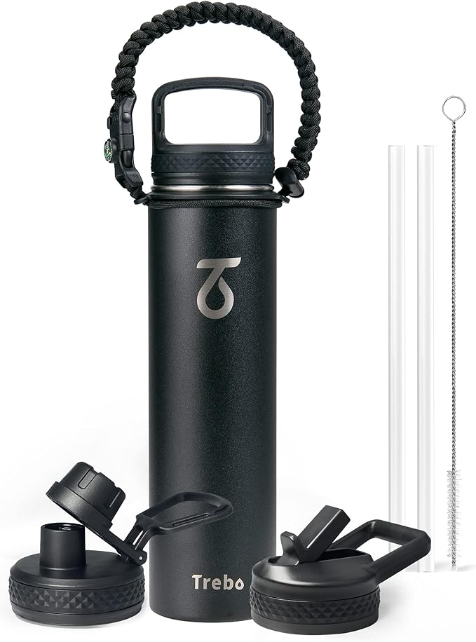 Trebo 24 oz Water Bottle Insulated by StayHotStayColdStayGreen