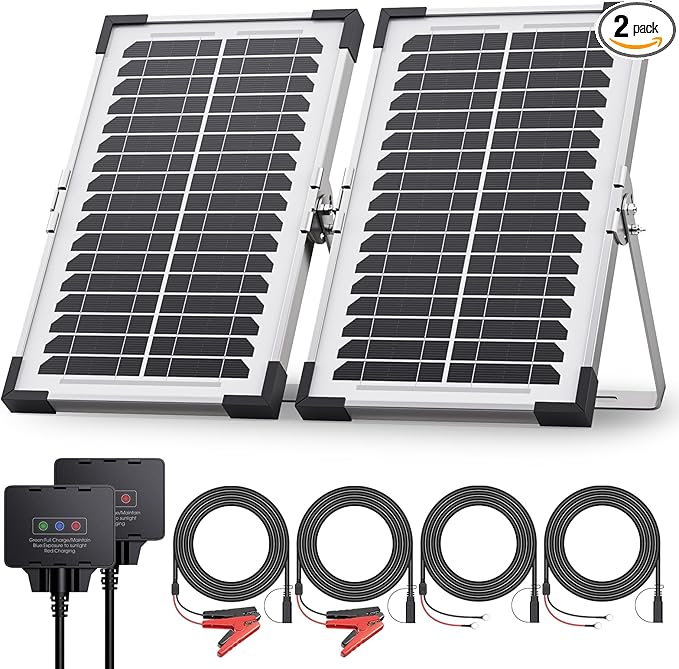 15W Solar Battery Maintainer, Low-Iron Tempered Glass Solar Panel by Callsun