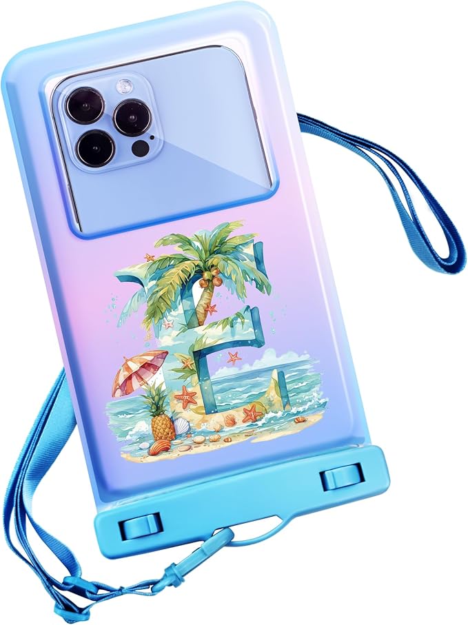 Personalized Initial Waterproof Phone Pouch Case by Unknown
