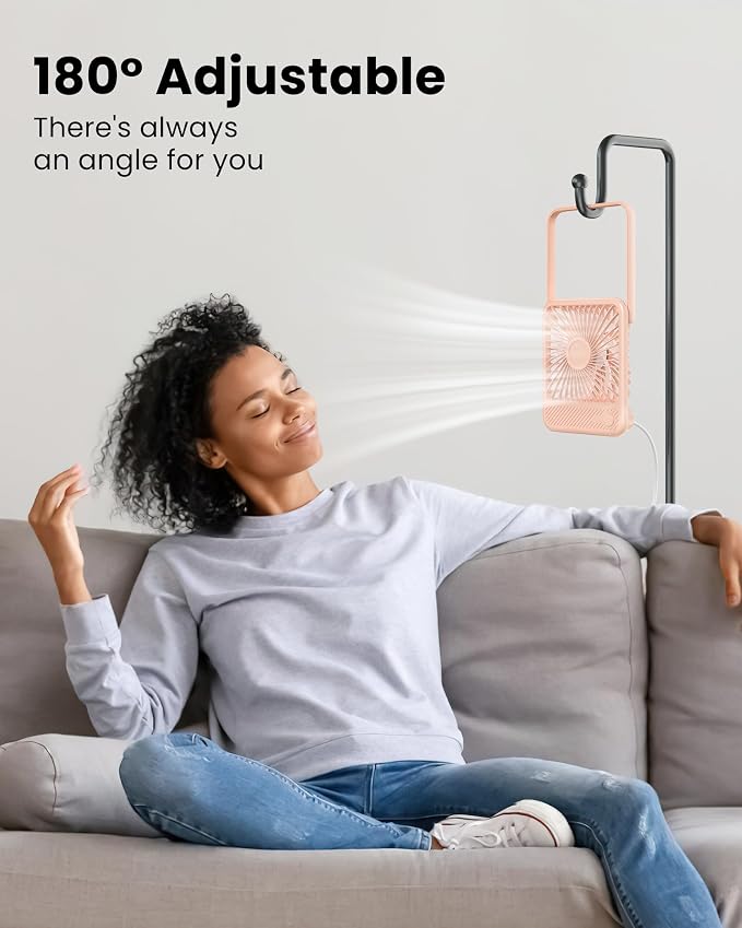 Koonie USB Desk Fan, Strong Wind Ultra Quiet Small Personal Fan - Image 3
