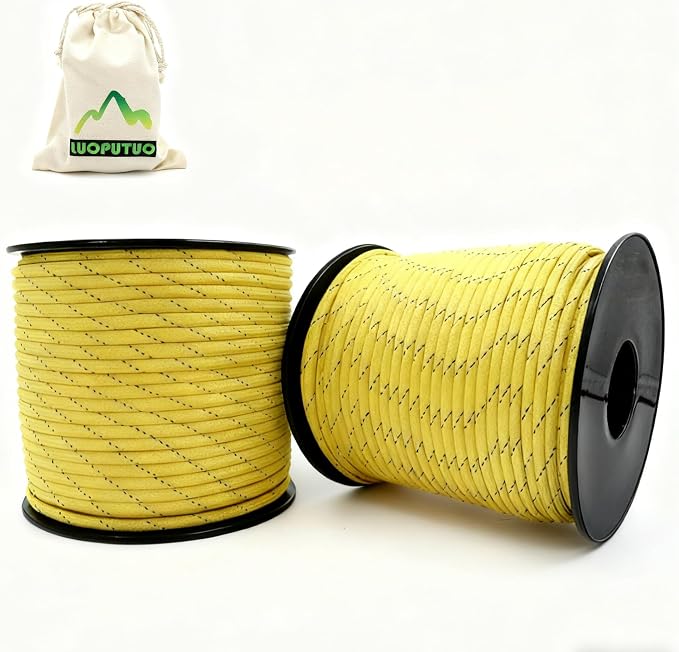 2 Pcs 200ft Paracord Rope, Reflective III Parachute Cord 7 Strand Core 550lb by LUOPUTUO