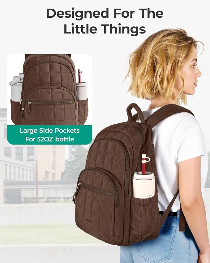 BAGSMART College Laptop Backpack, Travel Backpack - Image 5