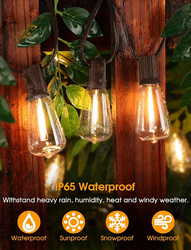 Larkvue 25FT Outdoor String Lights, Patio Lights - Image 4
