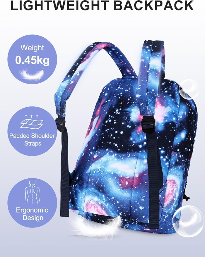 VASCHY Backpack for School, Lightweight Water Resistant Bookbag Casual Daypack - Image 5