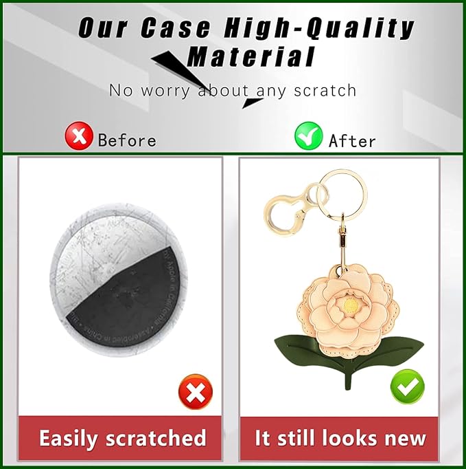 BORKUANA Leather Keychain Holder Case Compatible - Image 3