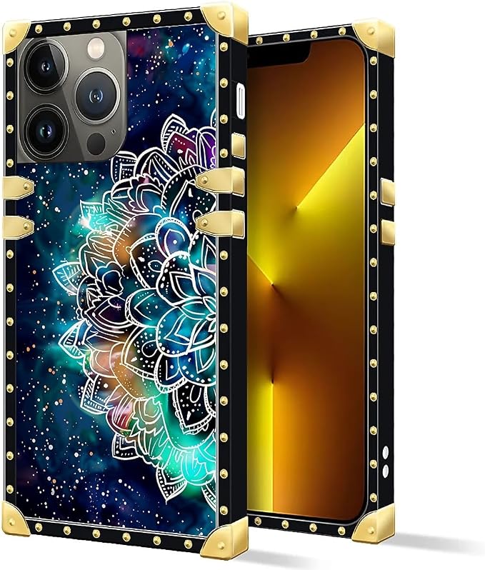 Compatible with iPhone 13 Pro Max Case, Starry Sky Colourful Mandala Luxury - Image 2