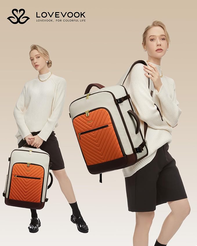 LOVEVOOK Large Travel Backpack for Women, TSA Carry on Backpack for Airplanes - Image 2
