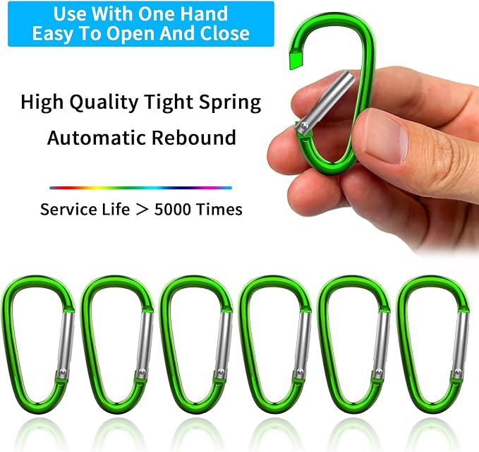 30PCS Aluminum Carabiner Clips - Image 3