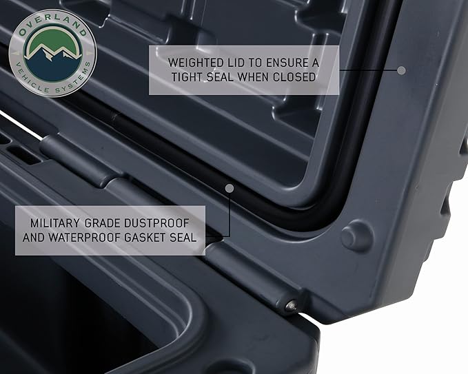 Overland Vehicle Systems 40100001 Dark Gray 53 QT Dry Box Storage - Image 5