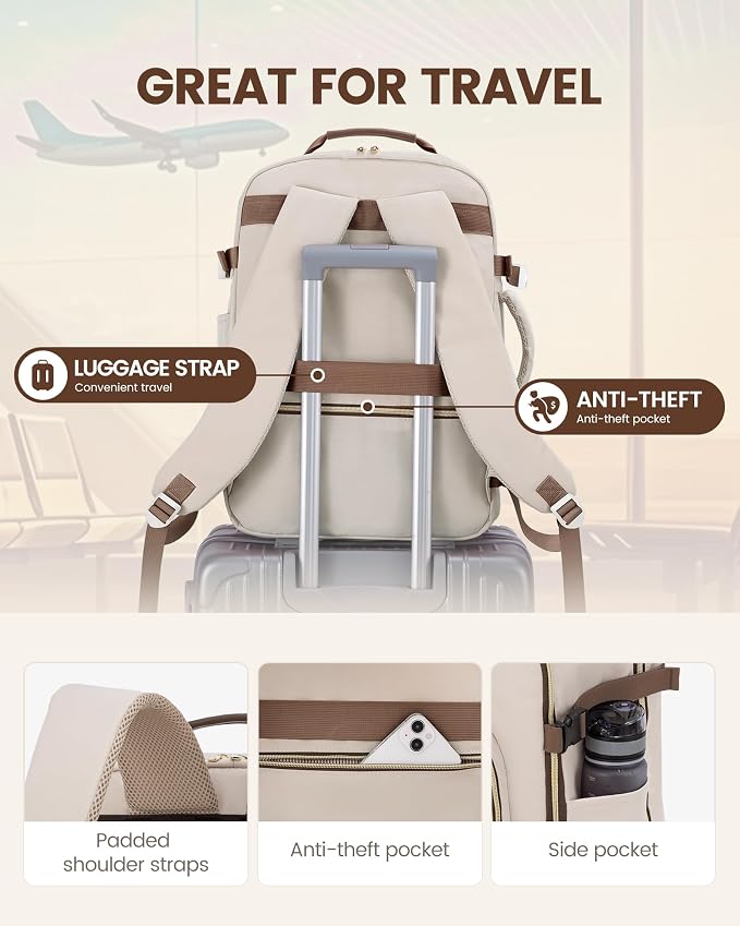 LOVEVOOK Travel Backpack for Women & Men 40L, Airline Approved Carry On - Image 6