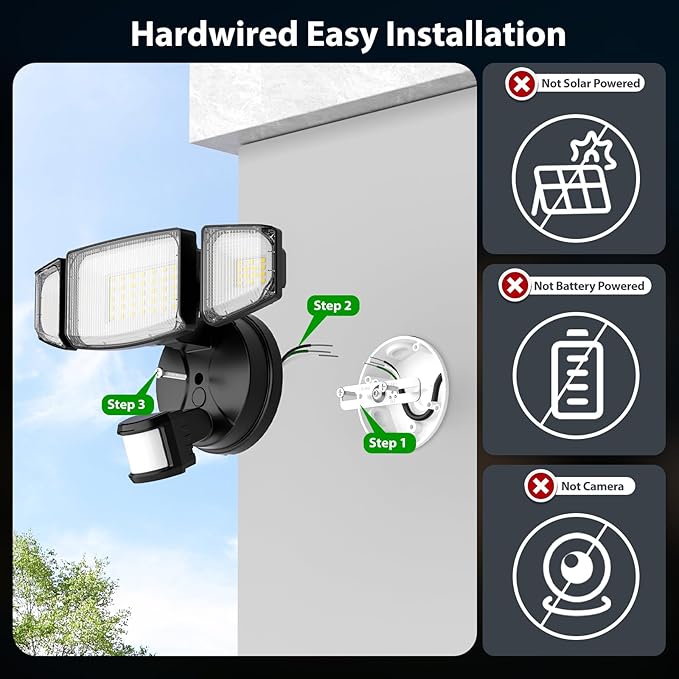 iMaihom 65W 6500LM LED Security Lights Motion Sensor Light Outdoor, 6500K - Image 2
