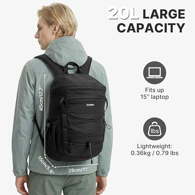 G4Free Hiking Backpack for Women Men 20L Lightweight Travel Backpacks Daypack - Image 2
