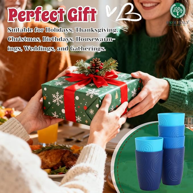 Homienly Cup Sets for Kitchen 12oz Wheat Straw Cups Unbreakable Drinking Cups - Image 7