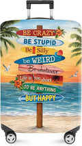 ANNA QUEEN Beach Quote Luggage Cover, Inspirational Summer Travel Suitcase by ANNAQUEEN